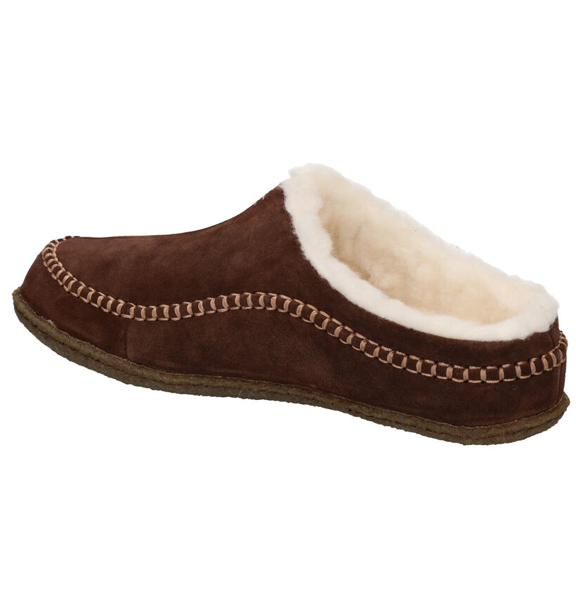 Sorel Lanner Ridge Zwarte Pantoffels in daim (294137)