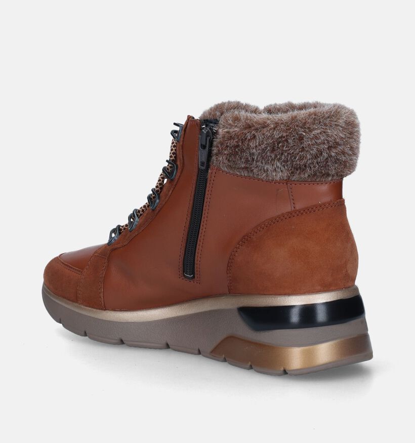 Mephisto Evodia Boots wedge en Cognac pour femmes (346073) - pour semelles orthopédiques