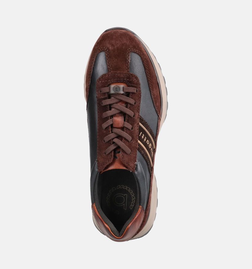 Bugatti Timon Chaussures plates en Brun fonc&eacute; pour hommes (375941) - pour semelles orthop&eacute;diques