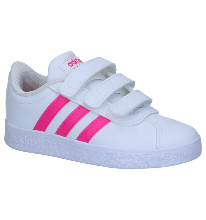 adidas VL Court 2.0 Witte Sneakers in kunstleer (264851)