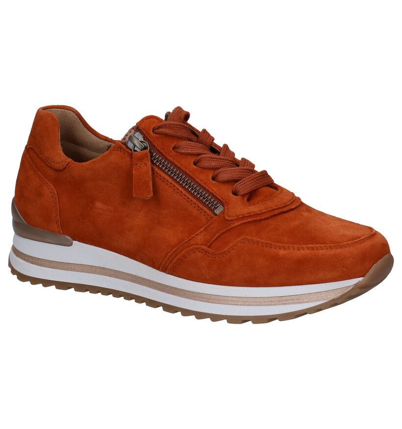 Gabor OptiFit Chaussures à Lacets en Vert kaki en daim (282377)
