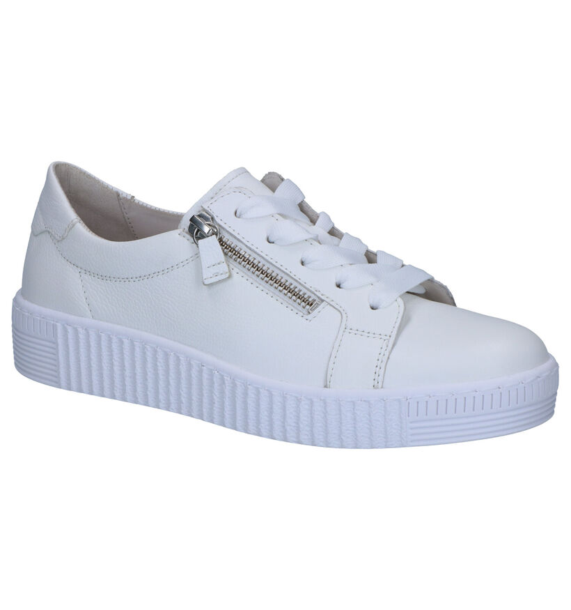 Gabor Best Fitting Witte Sneakers in leer (265855)