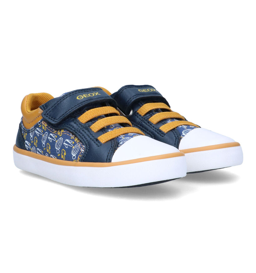 Geox Gisli Blauwe Sneakers voor jongens (320618) - geschikt voor steunzolen