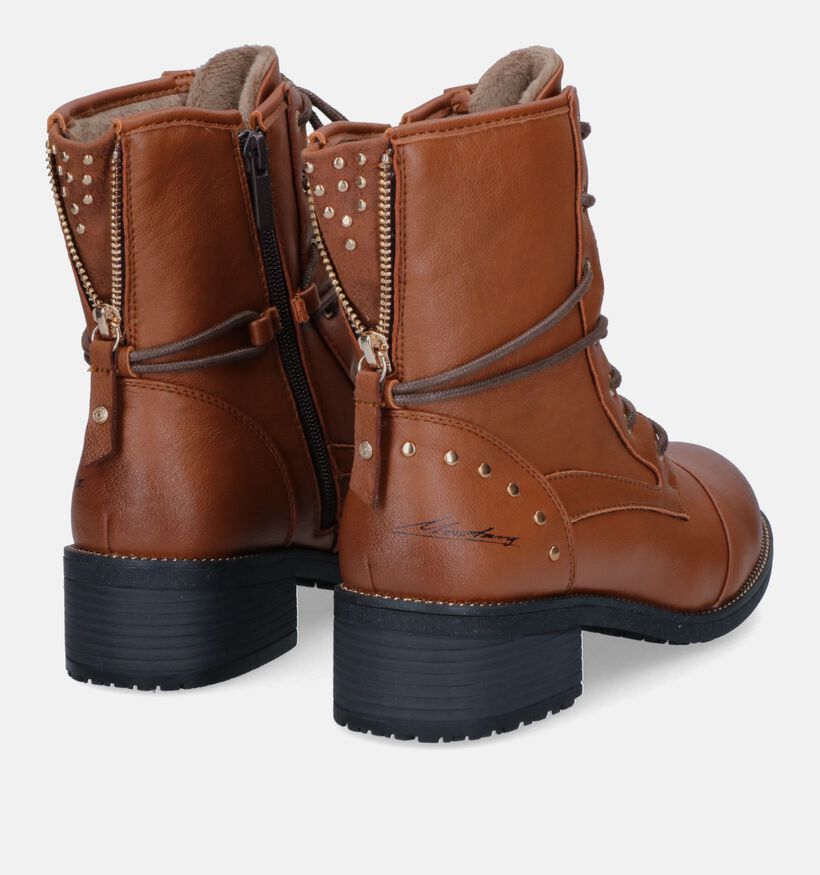 Mustang Boots à lacets en Cognac pour femmes (313815)