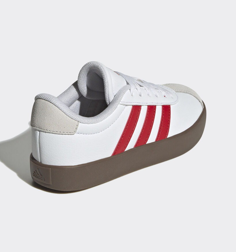 adidas VL Court 3.0 Baskets en Blanc pour filles, garçons (366040) - pour semelles orthopédiques