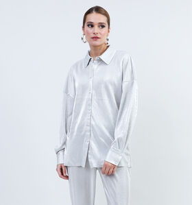 Vila Christine Plisse Chemise en Argent pour femmes (343573)