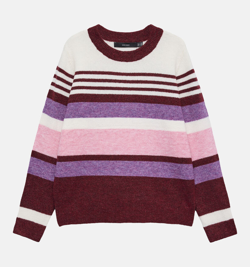 Vero Moda Plaza Pull en Rouge/Multi pour femmes (377630)