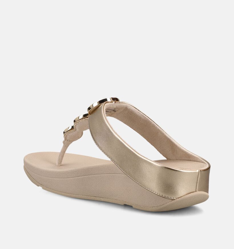 FitFlop Halo Bead Circle Metallic Gouden Teenslippers voor dames (368665)