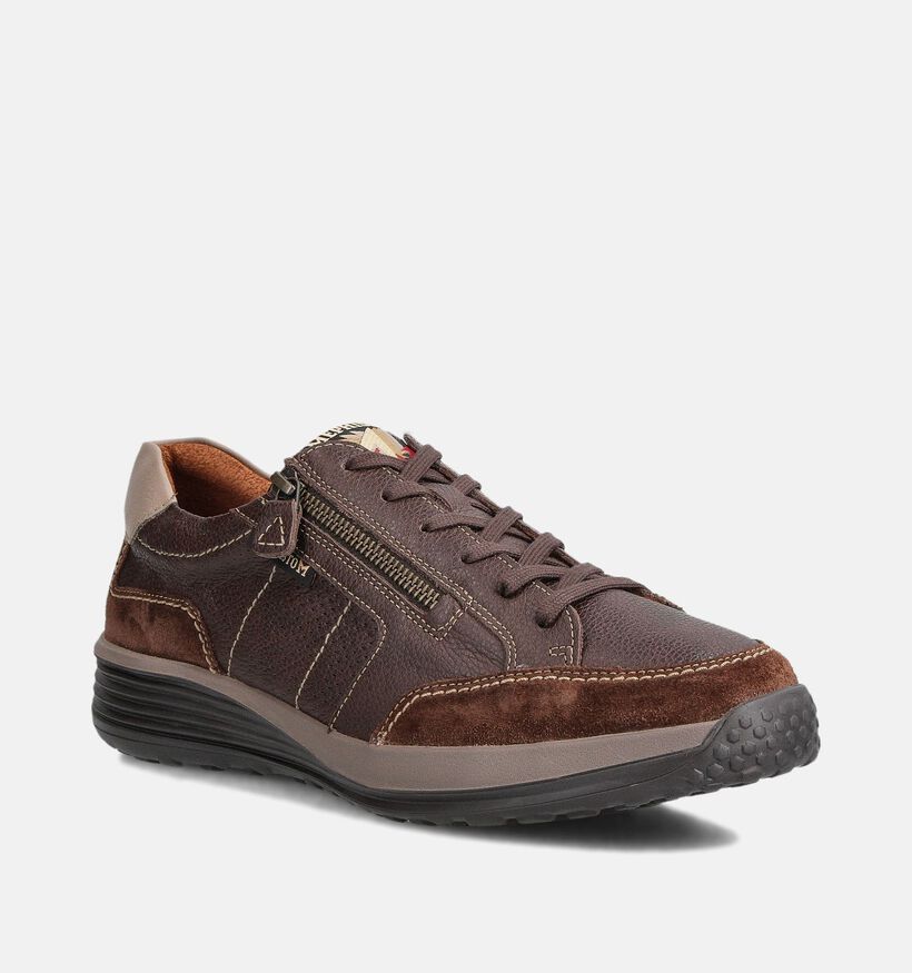 Mephisto Sacco Velsport Bruine Rits-veterschoenen voor heren (362836) - geschikt voor steunzolen