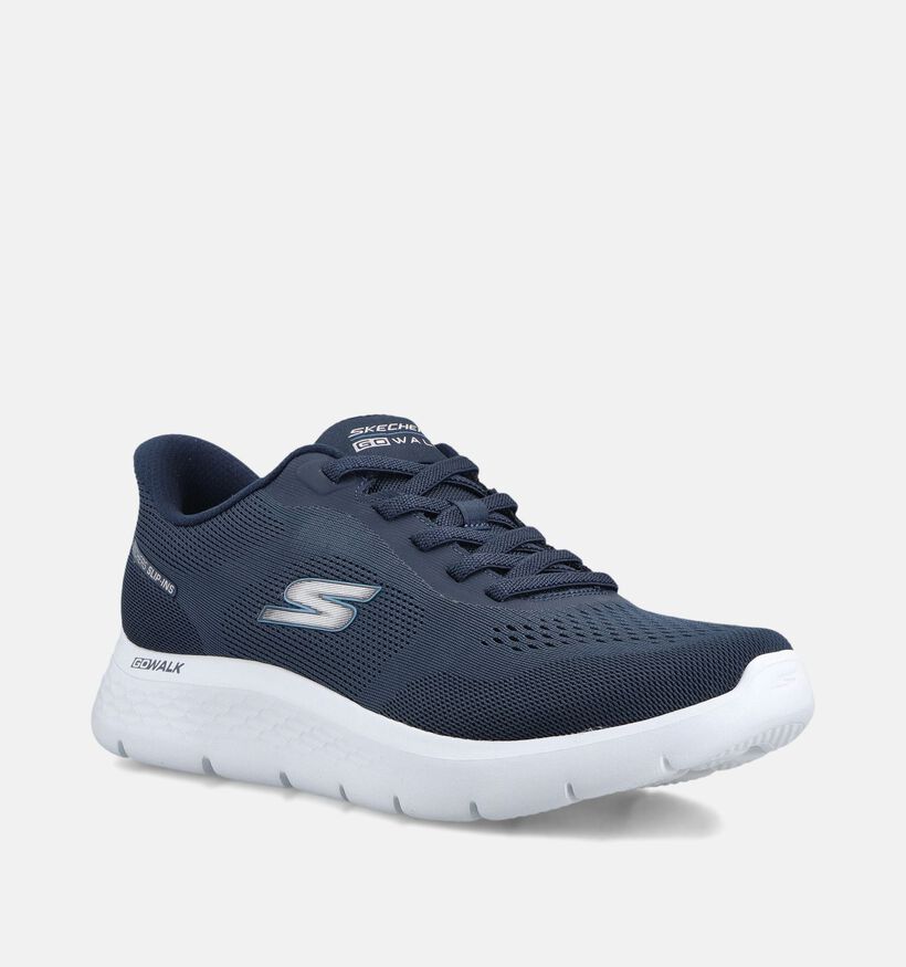 Skechers Go Walk Flex Donkerblauwe Slip-ons voor heren (371058) - geschikt voor steunzolen