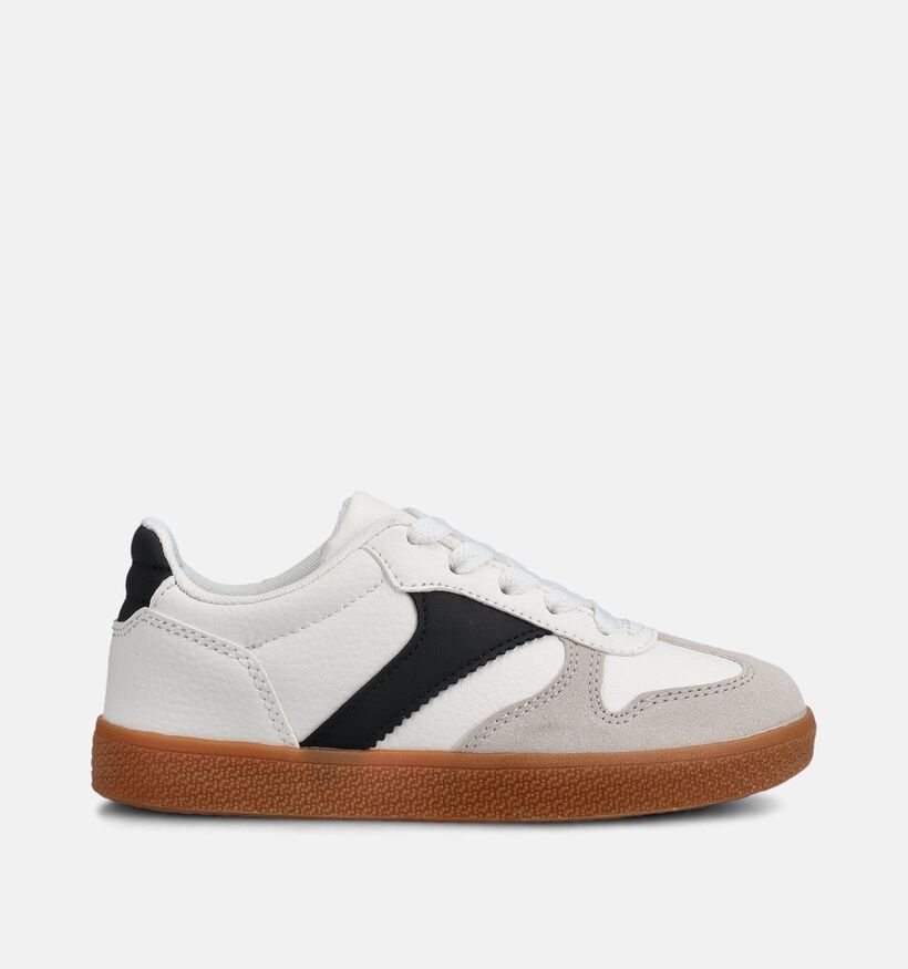 Milo & Mila Witte/Zwarte Sneakers voor jongens, meisjes (375195)