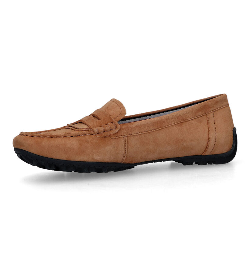 Geox Kosmopolis Grip Cognac Mocassins voor dames (326672) - geschikt voor steunzolen