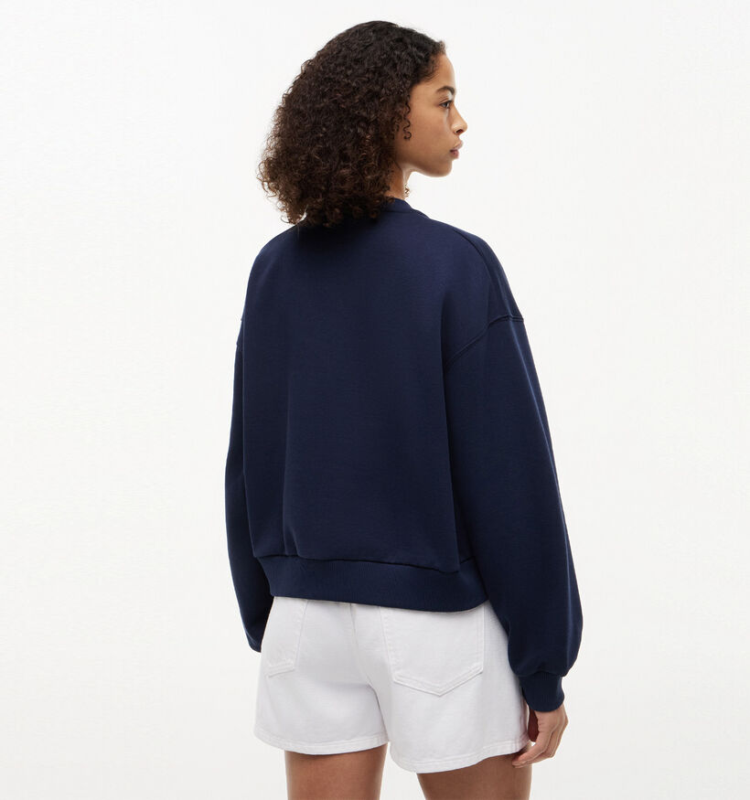 Tommy Hilfiger Sweatshirt en Bleu fonc&eacute; pour femmes (375858)