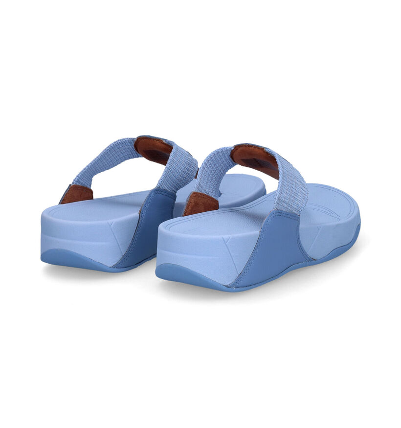 FitFlop Walkstar Webbing Paarse Teenslippers in leer (302640)