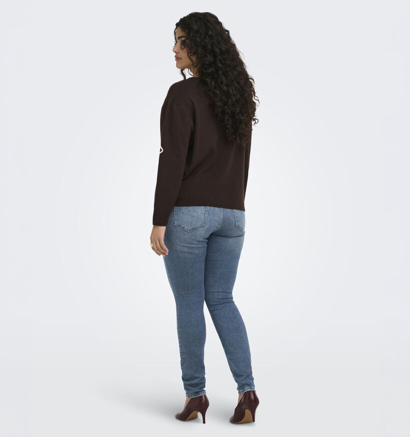 ONLY Carmakoma Nila Pull en Brun fonc&eacute; pour femmes (378384)