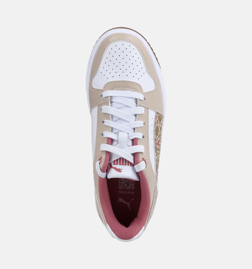 Puma Rebound Slam Winter Safari Beige/Witte Sneakers voor meisjes (375583) - geschikt voor steunzolen