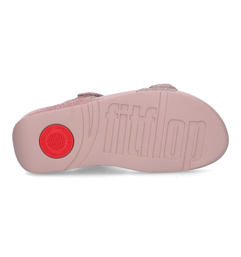 FitFlop Lulu Adjustable Shimmerlux Nu-pieds en Rose Or pour femmes (320474)