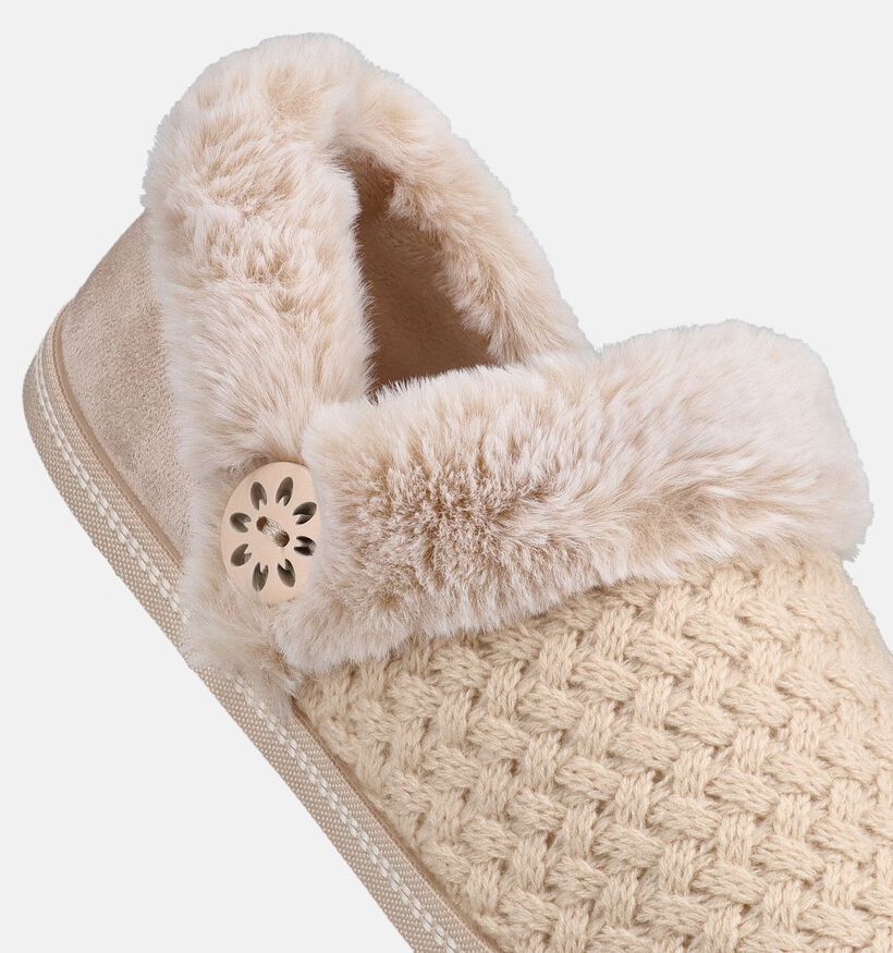 Skechers Cozy Campfire Frosty Promise Ecru Gesloten Pantoffels voor dames (377976)