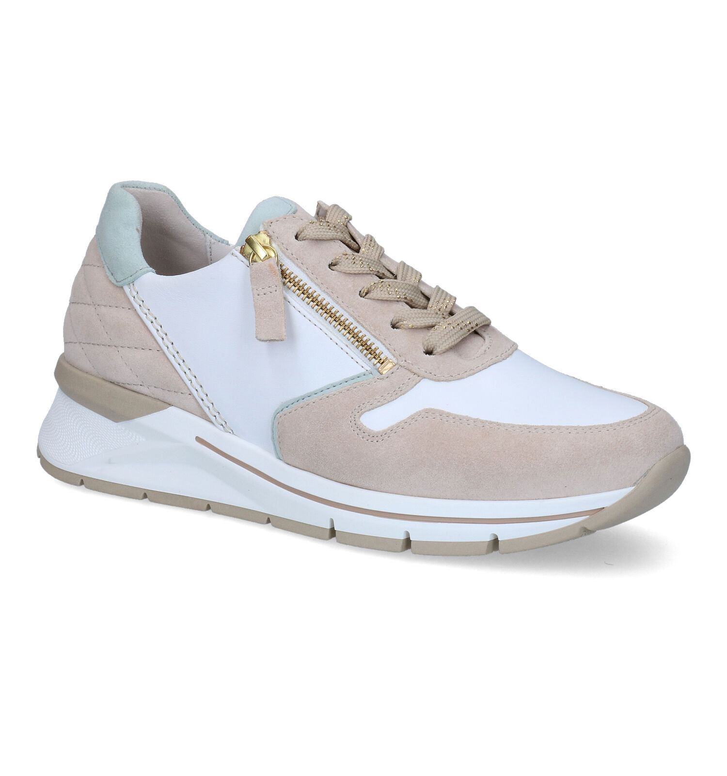 Gabor OptiFit Witte Veterschoenen Dames Sneakers Online op TORFS.BE