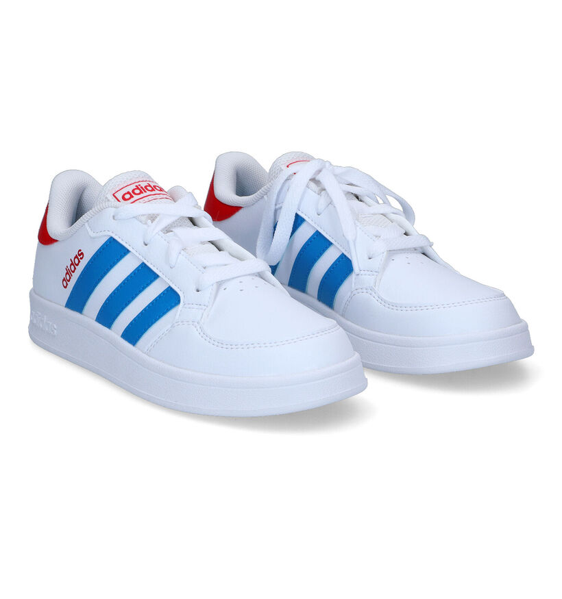 adidas Breaknet Witte Sneakers voor jongens (318924) - geschikt voor steunzolen