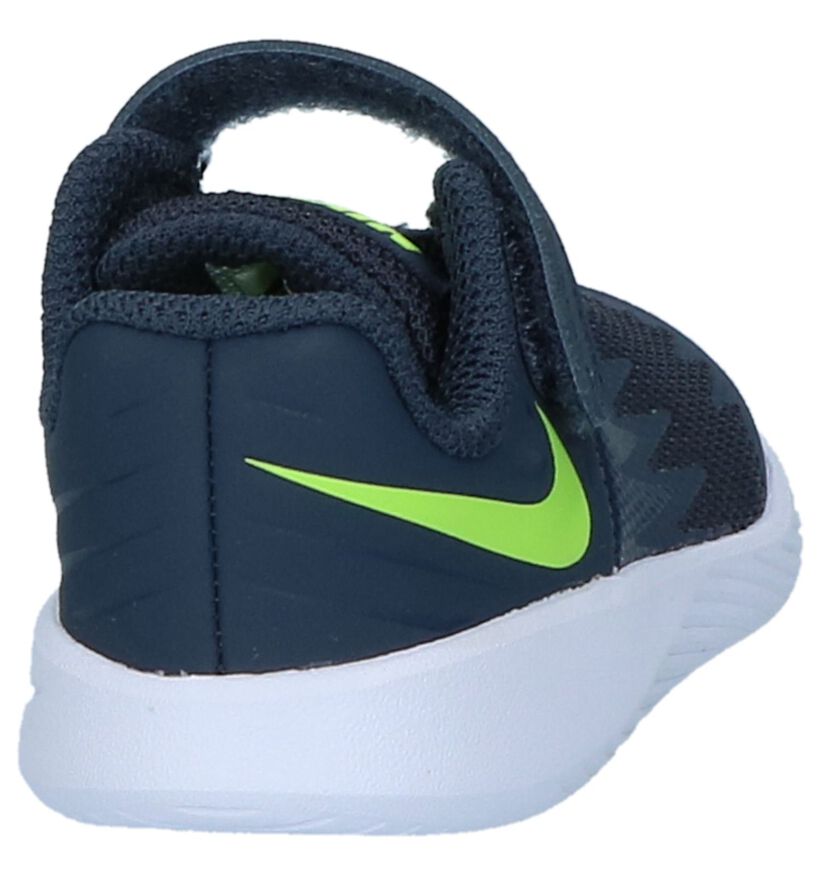 Nike Star Runner Baskets basses en Fluo en textile (219603)