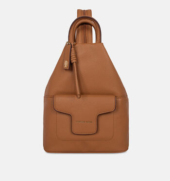 Laurent David Rugzakken Cognac/Blauw