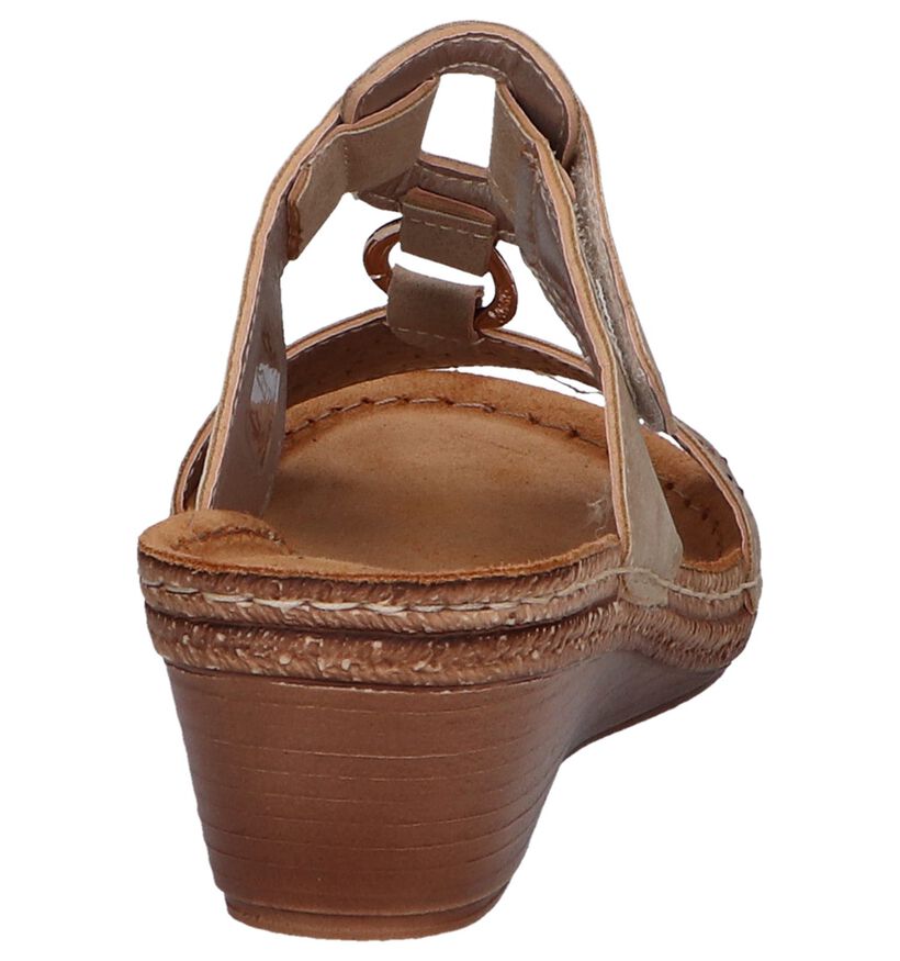 Inblu Nu-pieds à talons en Beige en simili cuir (239299)