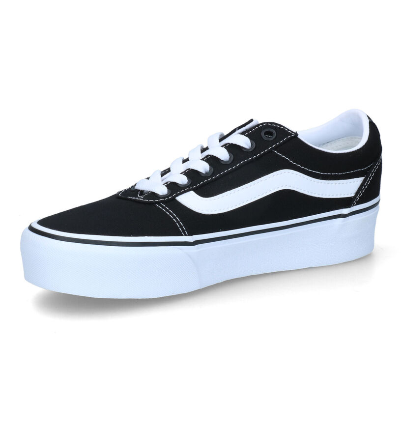 Vans Ward Platform Baskets de skate en Noir pour femmes (317792)