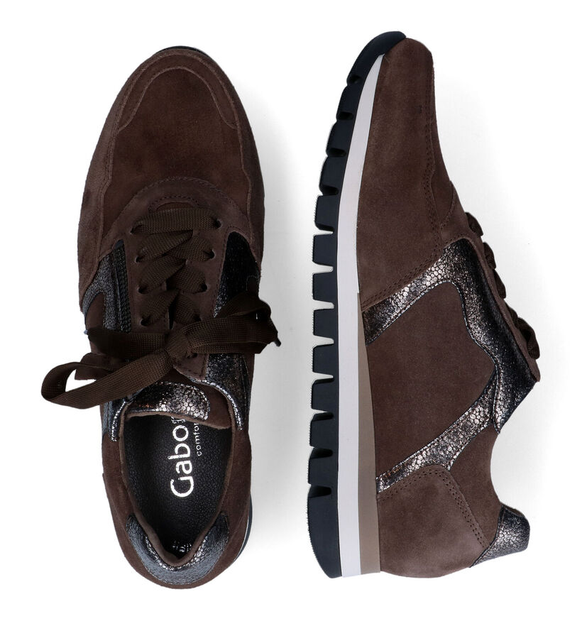 Gabor OptiFit Zwarte Sneakers voor dames (312479) - geschikt voor steunzolen