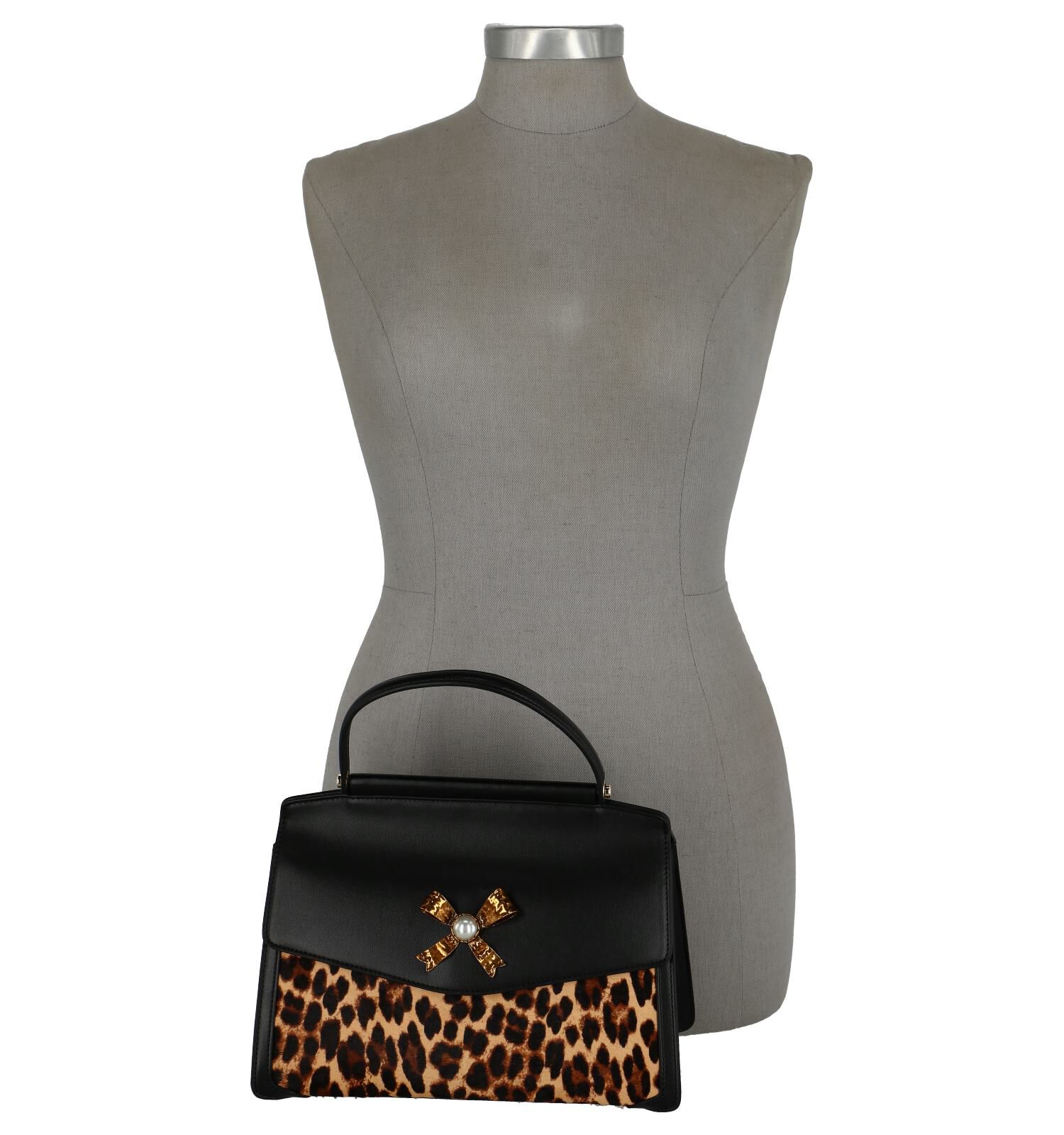 Zwarte Handtas met Luipaardprint Tosca Blu Dames Handtassen Online op TORFS.BE