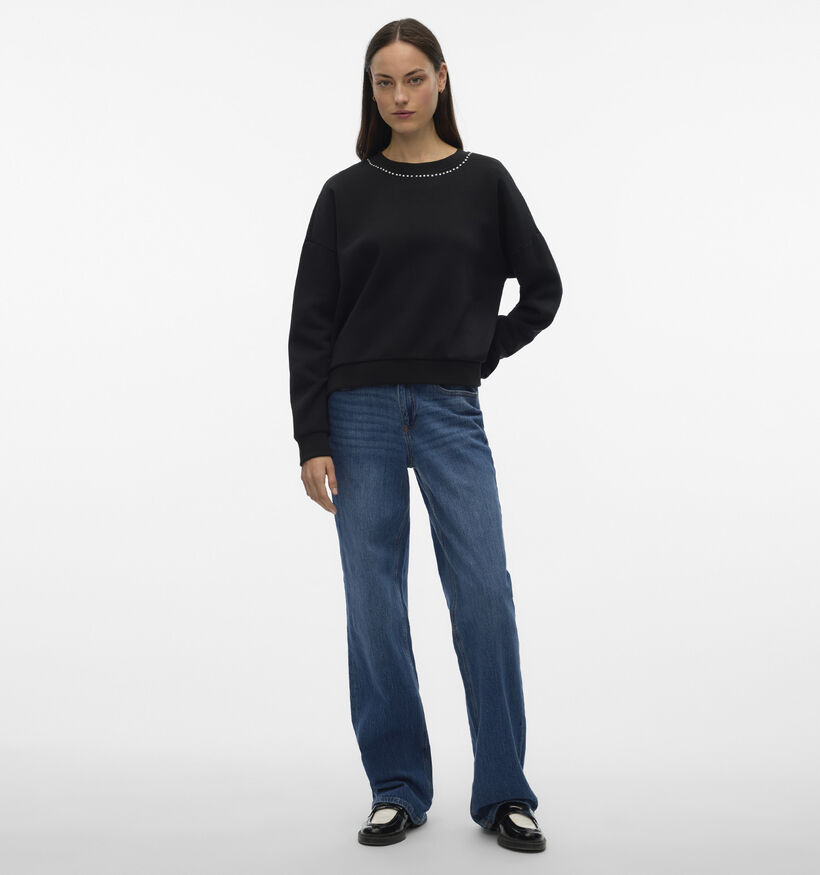 Vero Moda Lotte Studs Sweatshirt en Noir pour femmes (364546)