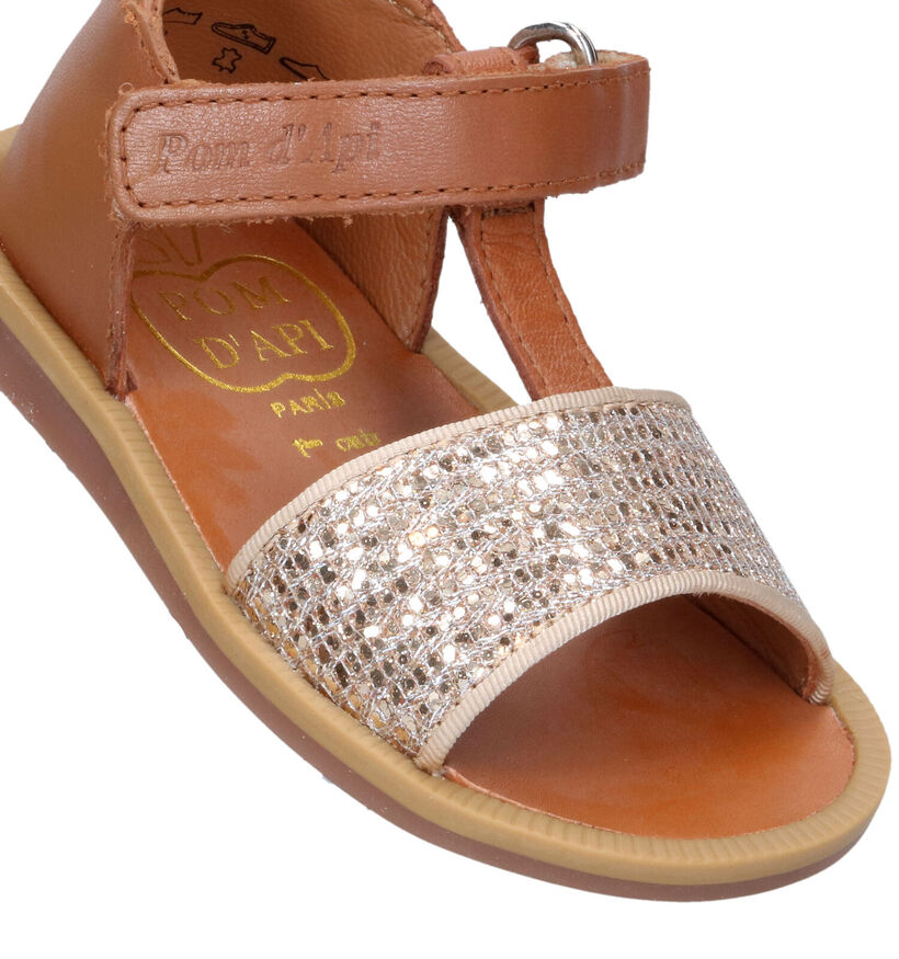 Pom d'Api Poppy Tao Easy Sandales en Cognac pour filles (322881)