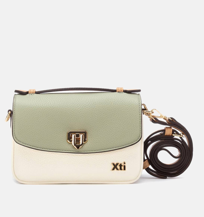 Xti Sac port&eacute; crois&eacute; en Beige/Vert pour femmes (373589)