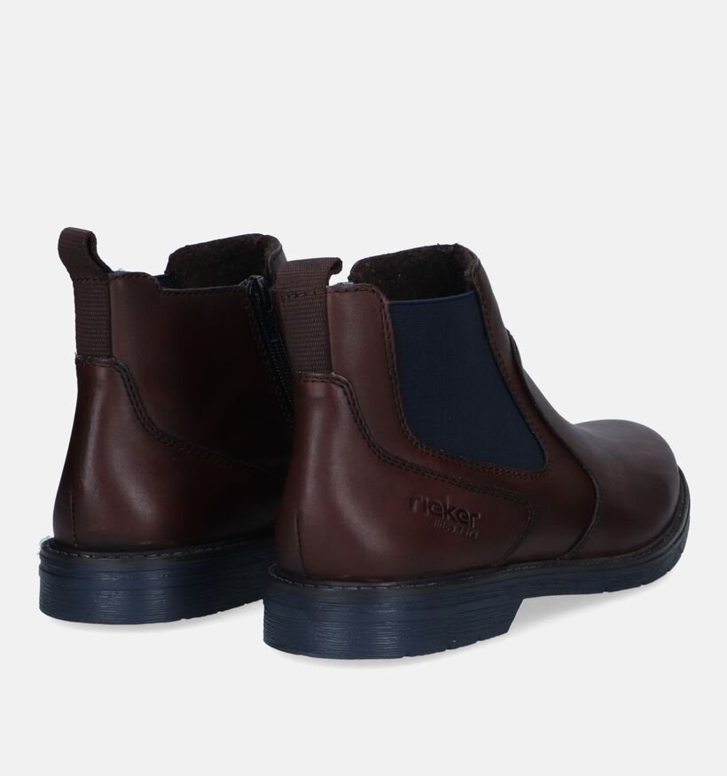 Rieker Boots à fermeture éclair en Brun foncé pour hommes (331762)