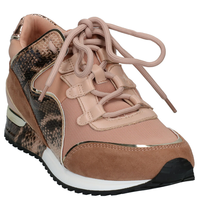 La Strada Baskets casual en Rose en simili cuir (276487)