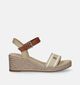 Tommy Hilfiger Webbing Wedge Beige Sandalen voor dames (336403)