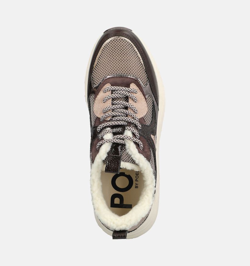 Posh by Poelman Bruine Sneakers voor dames (378630) - geschikt voor steunzolen