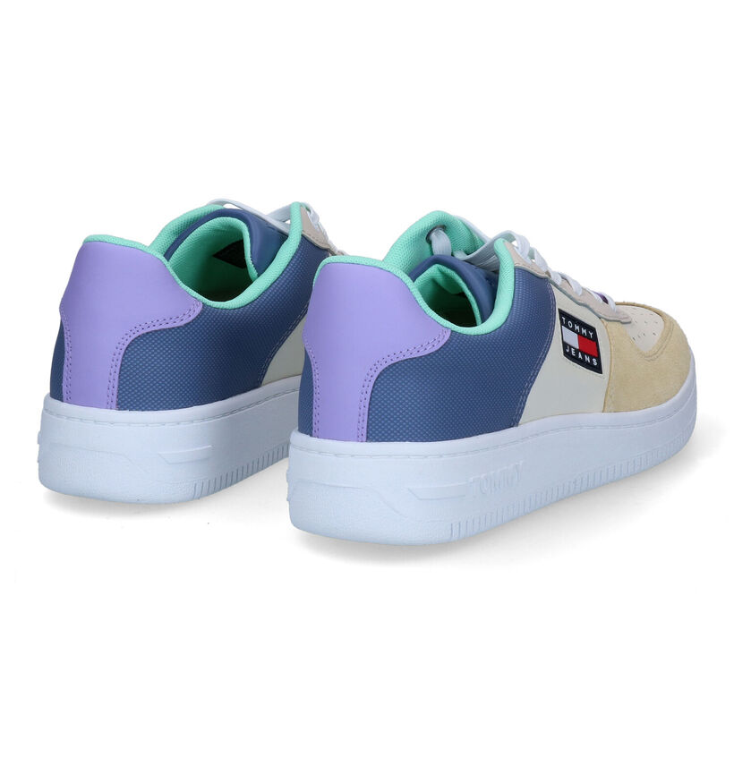 Tommy Hilfiger Varsity Cupsole Paars Blauwe Sneakers voor dames (300632) - geschikt voor steunzolen