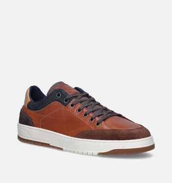 La Strada Lage schoenen Cognac/Blauw