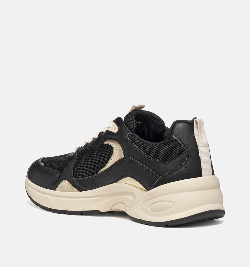 Geox Zarvia Zwarte Sneakers voor dames (360123) - geschikt voor steunzolen