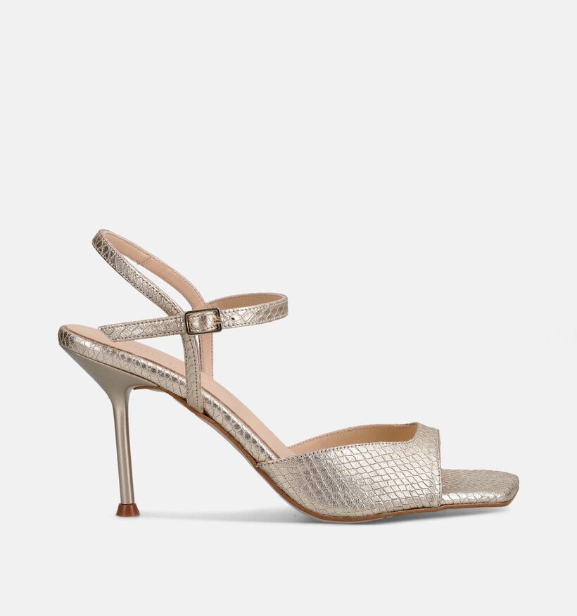 March23 San Diego Sandales &agrave; talons en Or pour femmes (372169)