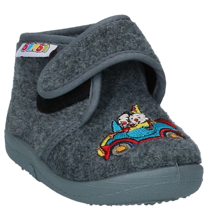 Bumba Pantoufles fermées en Gris en textile (235304)