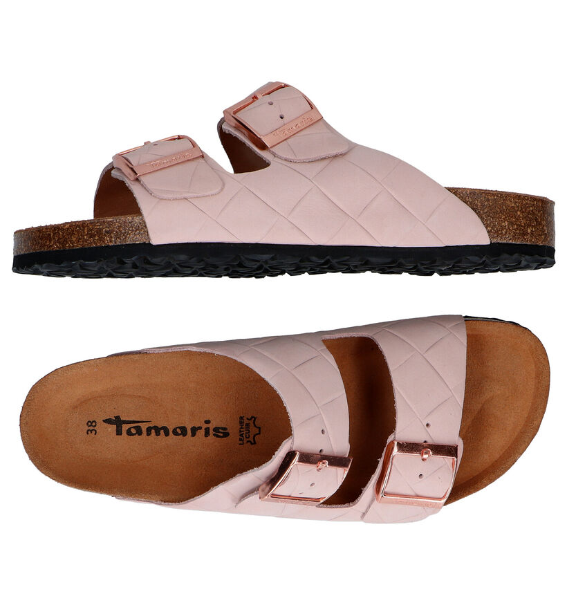 Tamaris Roze Slippers in nubuck (293894)