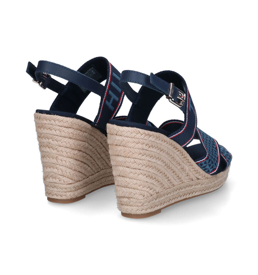 TH Tommy Webbing Blauwe Sandalen voor dames (304005)