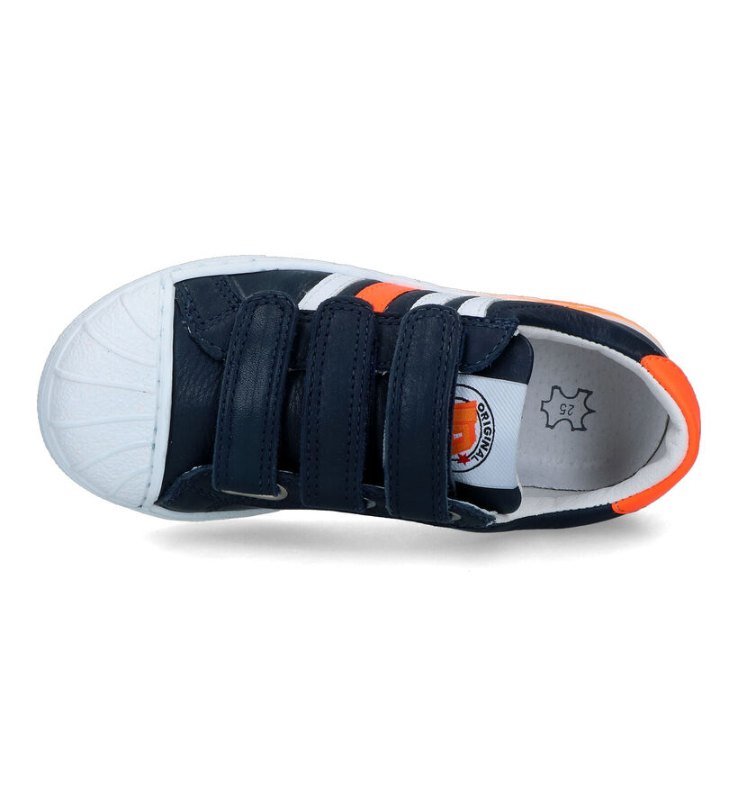 Little David Bobby Chaussures à velcro en Bleu pour garçons (323984) - pour semelles orthopédiques