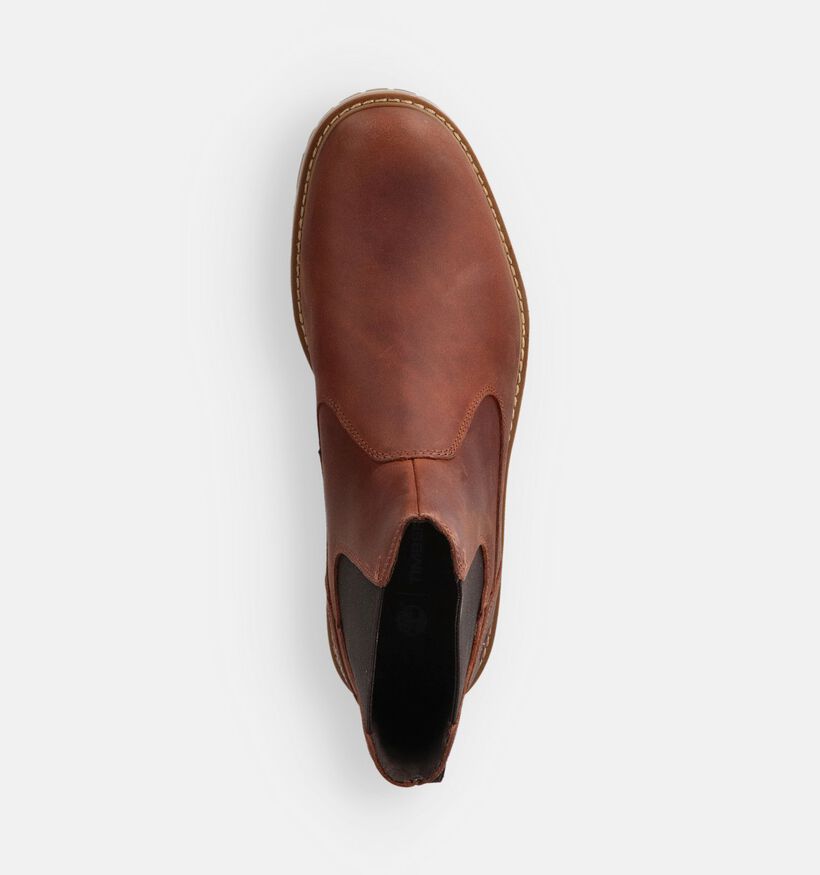 Timberland Britton Road Bottines Chelsea en Cognac pour hommes (376459) - pour semelles orthop&eacute;diques