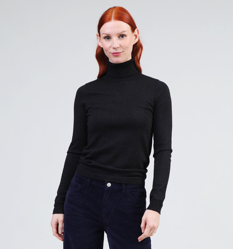 Vero Moda Happyshine Pull avec col roulé en Noir pour femmes (349051)