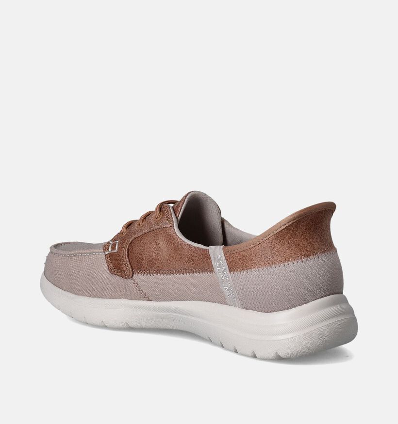 Skechers On The Go Flex Pal Chaussures bateau en Taupe pour femmes (352287)