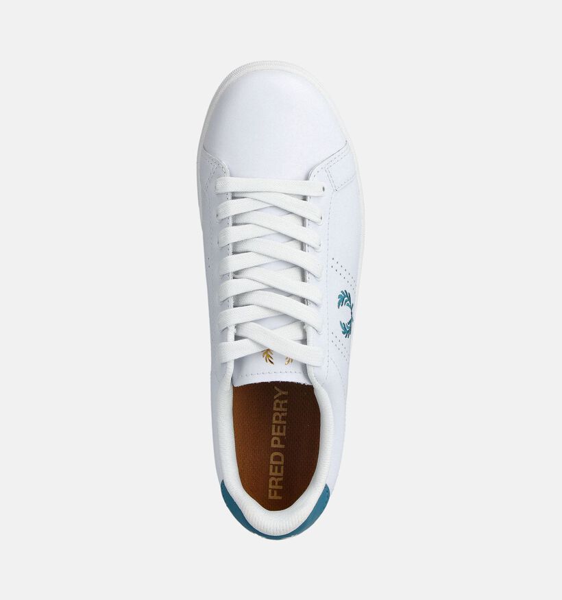 Fred Perry Witte Veterschoenen voor heren (342532) - geschikt voor steunzolen