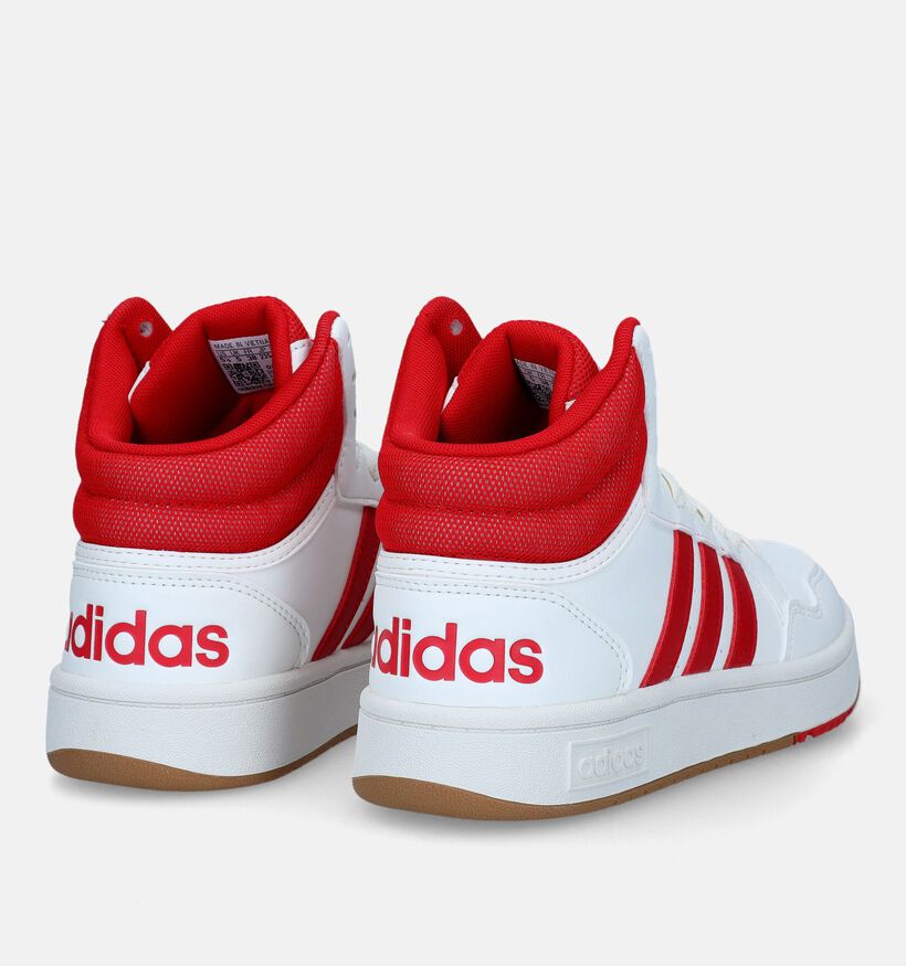 adidas Hoops 3.0 Mid Baskets en Blanc pour femmes (329410) - pour semelles orthopédiques